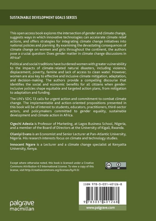 Produktbild: Gender Equality, Climate Action, and Technological Innovation for Sustainable Development in Africa