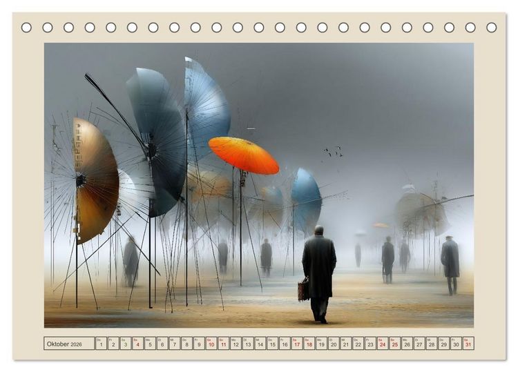 Produktbild: Die Logik des Unwirklichen (Tischkalender 2026 DIN A5 quer), CALVENDO Monatskalender