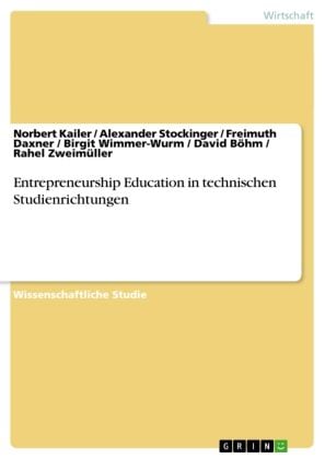 Produktbild: Entrepreneurship Education in technischen Studienrichtungen