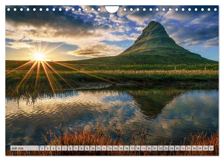 Produktbild: Island - Augenblicke 2026 (Wandkalender 2026 DIN A4 quer), CALVENDO Monatskalender