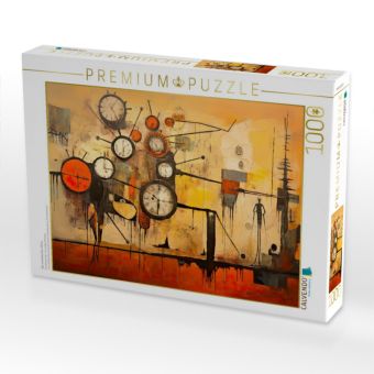 Produktbild: CALVENDO Puzzle Die schwebenden Uhren | 1000 Teile Lege-Gr&ouml;&szlig;e 64x48cm Foto-Puzzle f&uuml;r gl&uuml;ckliche Stunden