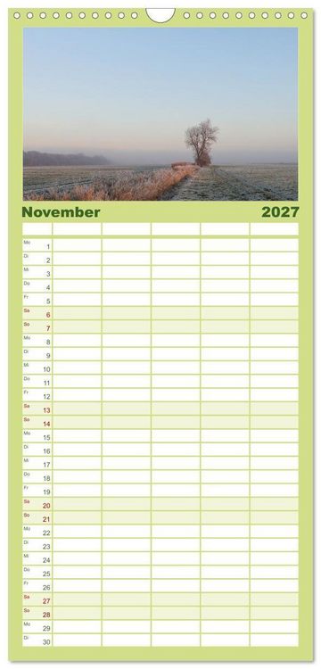 Produktbild: Familienplaner 2027 - Unser Land im Norden mit 5 Spalten (Wandkalender, 21 x 45 cm) CALVENDO
