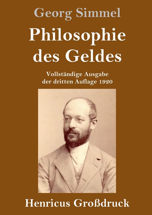 Produktbild: Philosophie des Geldes (Gro&szlig;druck)