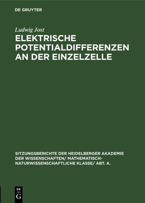 Produktbild: Elektrische Potentialdifferenzen an der Einzelzelle
