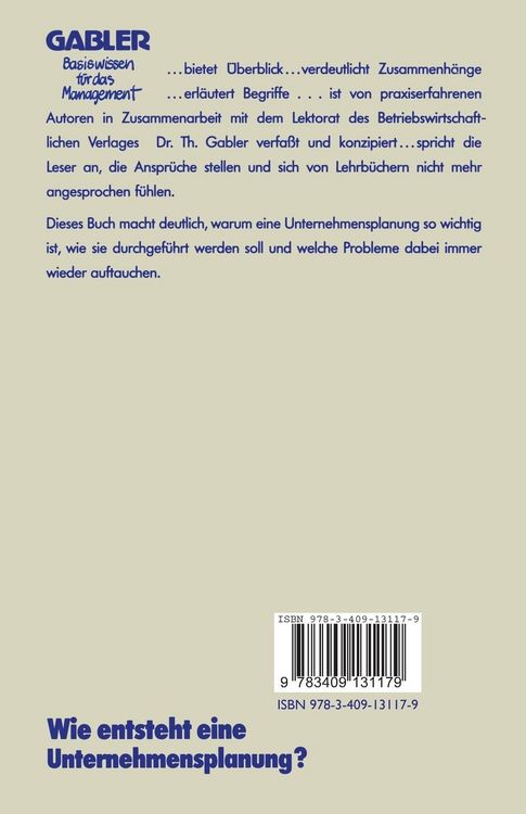 Produktbild: Wie entsteht eine Unternehmensplanung?