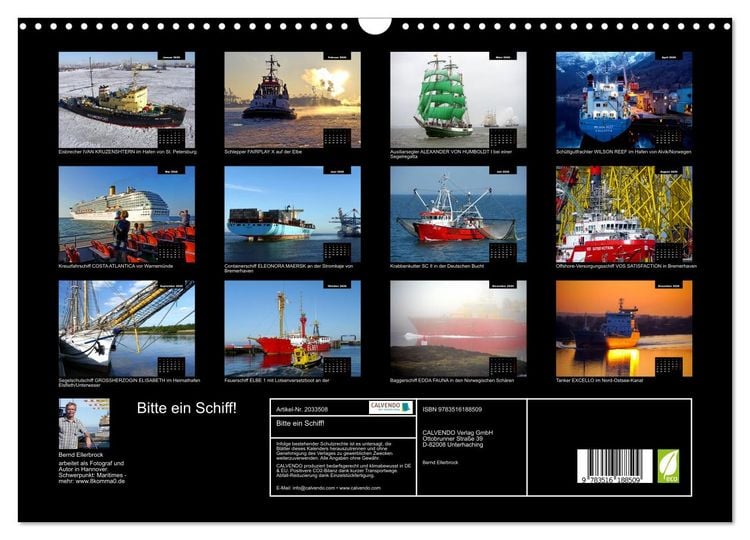 Produktbild: Bitte ein Schiff! (Wandkalender 2026 DIN A3 quer), CALVENDO Monatskalender