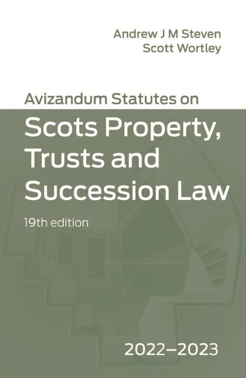 Produktbild: Avizandum Statutes on Scots Property, Trusts & Succession Law