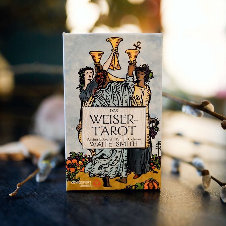 Produktbild: Das Weiser-Tarot - Tarot von A.E. Waite in den urspr&uuml;nglichen Aquarellfarben (78 Karten illustriert von Pamela Colman Smith mit Booklet)