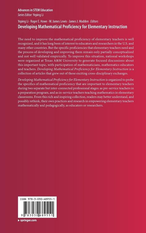 Produktbild: Developing Mathematical Proficiency for Elementary Instruction