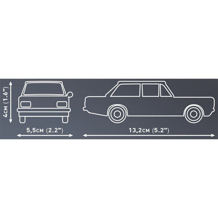 Produktbild: COBI Youngtimer 24597 - Opel Rekord C-Schwarze Witwe, Bausatz, 1:35, 138 Bauteile