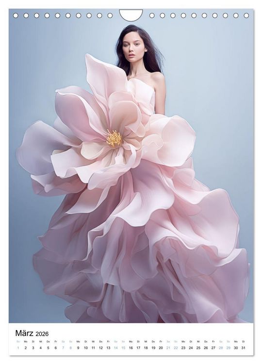 Produktbild: Floral Couture (Wandkalender 2026 DIN A4 hoch), CALVENDO Monatskalender