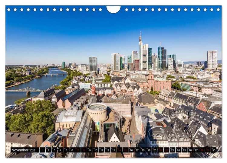 Produktbild: FRANKFURT Impressionen aus Mainhattan (Wandkalender 2026 DIN A4 quer), CALVENDO Monatskalender