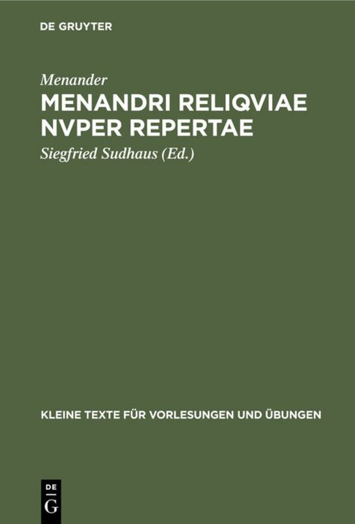 Produktbild: Menandri reliqviae nvper repertae