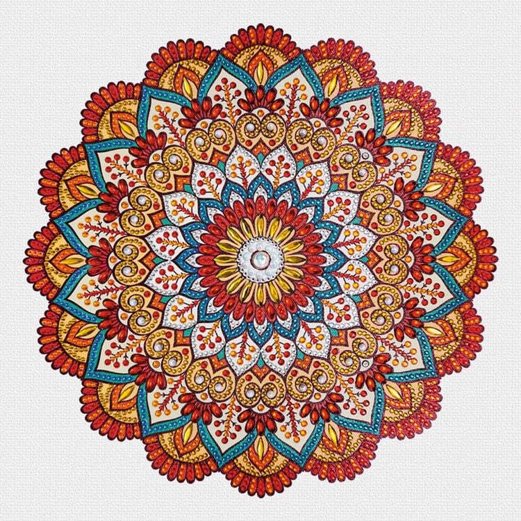 Produktbild: Diamond Painting "Diamantane Mandala Set 6", rot / orange / petrol