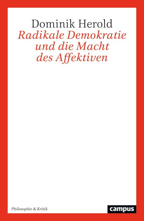 Produktbild: Radikale Demokratie und die Macht des Affektiven