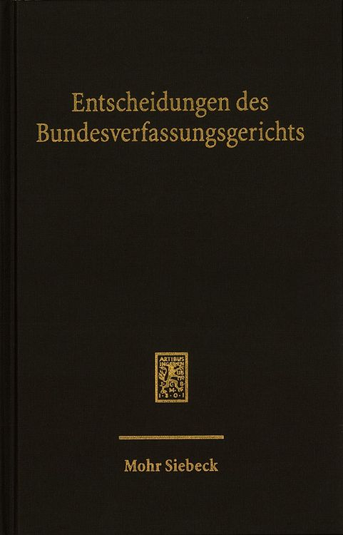 Produktbild: Entscheidungen des Bundesverfassungsgerichts (BVerfGE)