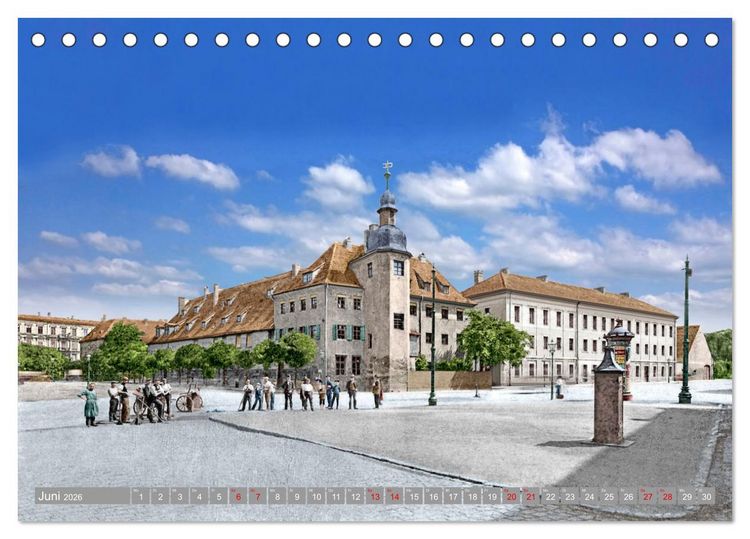Produktbild: Leipzig zur Kaiserzeit in Farbe (Tischkalender 2026 DIN A5 quer), CALVENDO Monatskalender