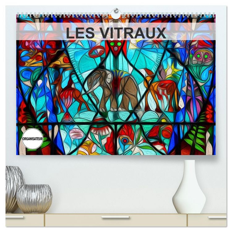 Produktbild: LES VITRAUX (Calendrier mural 2026 DIN A2 vertical) calendrier de bureau