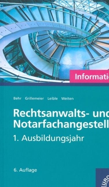 Produktbild: Rechtsanwalts- und Notarfachangestellte, Informationsband 1. Ausbildungsjahr