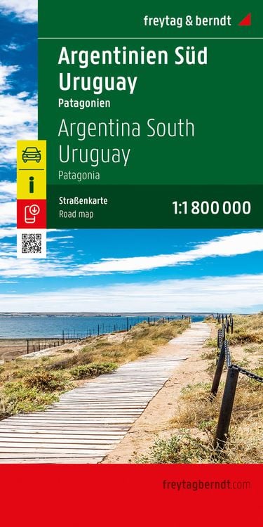 Argentinien Süd - Uruguay, Straßenkarte 1:1.800.000, freytag & berndt
