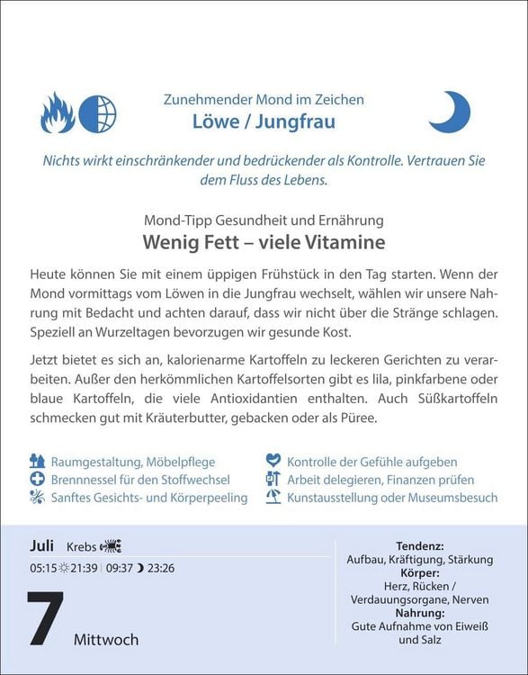 Produktbild: Leben mit dem Mond Tagesabrei&szlig;kalender 2027 - Praktische Tipps Tag f&uuml;r Tag