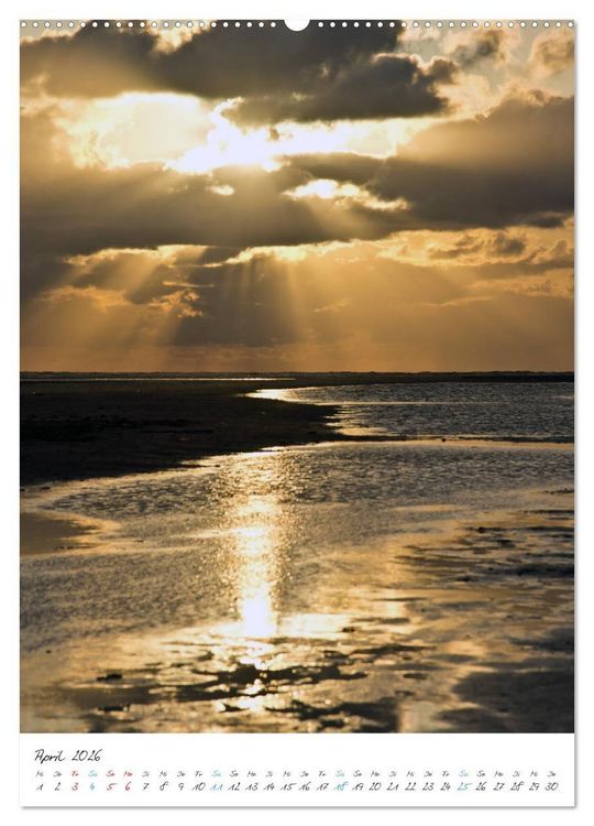 Produktbild: J&uuml;tlands Nordsee (hochwertiger Premium Wandkalender 2026 DIN A2 hoch), Kunstdruck in Hochglanz