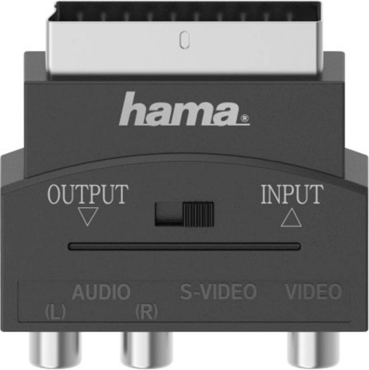 Produktbild: Hama S-Video / Cinch AV Adapter [1x S-Video-Buchse - 3x Cinch-Kupplung] Schwarz