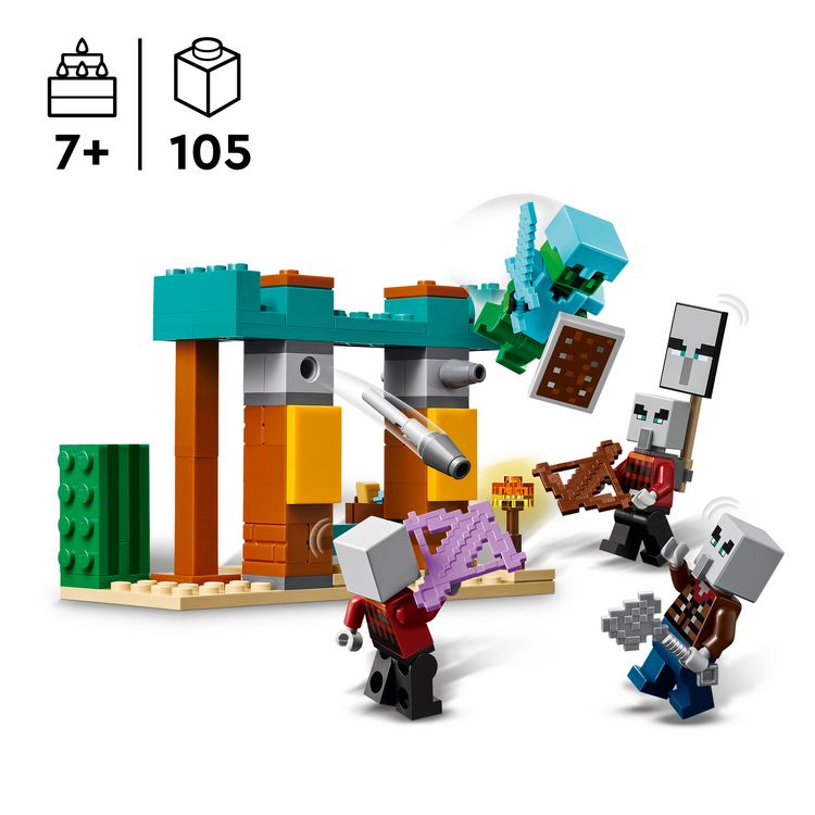 Produktbild: LEGO Minecraft 21267 Die Illager-W&uuml;stenpatrouille, Spielzeug f&uuml;r Kinder