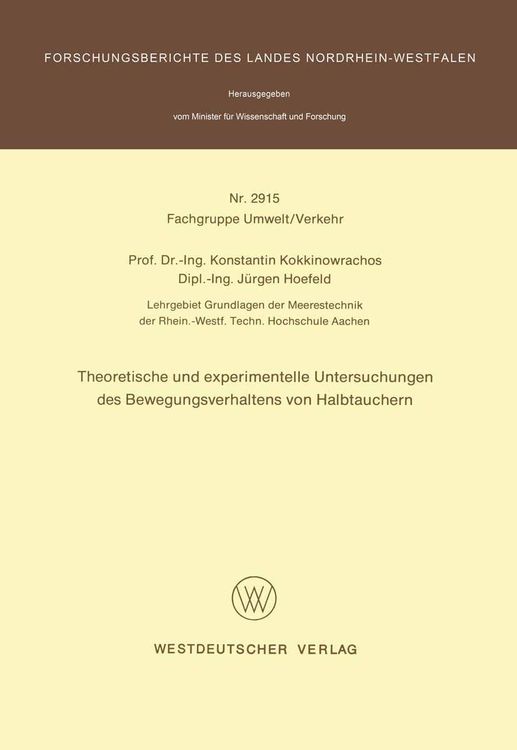 Bild vom Artikel Theoretische und experimentelle Untersuchungen des Bewegungsverhaltens von Halbtauchern vom Autor Konstantin Kokkinowrachos