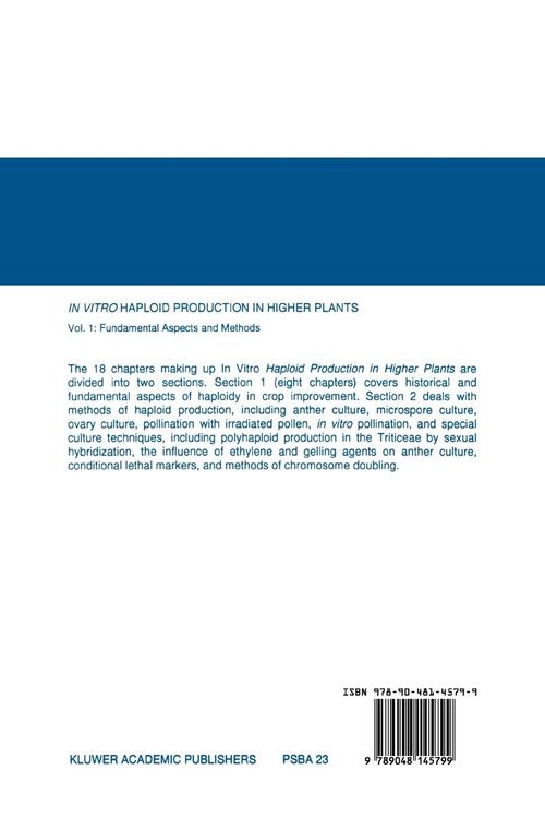 Produktbild: In Vitro Haploid Production in Higher Plants