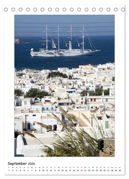 Produktbild: Griechische Gef&uuml;hle (Tischkalender 2026 DIN A5 hoch), CALVENDO Monatskalender
