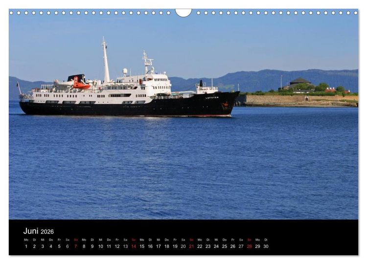 Produktbild: Hurtigruten - Entlang der norwegischen K&uuml;ste (Wandkalender 2026 DIN A3 quer), CALVENDO Monatskalender