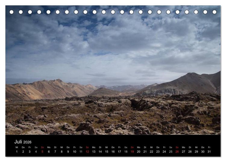 Produktbild: Island - Iceland - &Iacute;sland (Tischkalender 2026 DIN A5 quer), CALVENDO Monatskalender