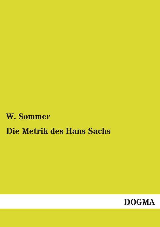 Produktbild: Die Metrik des Hans Sachs
