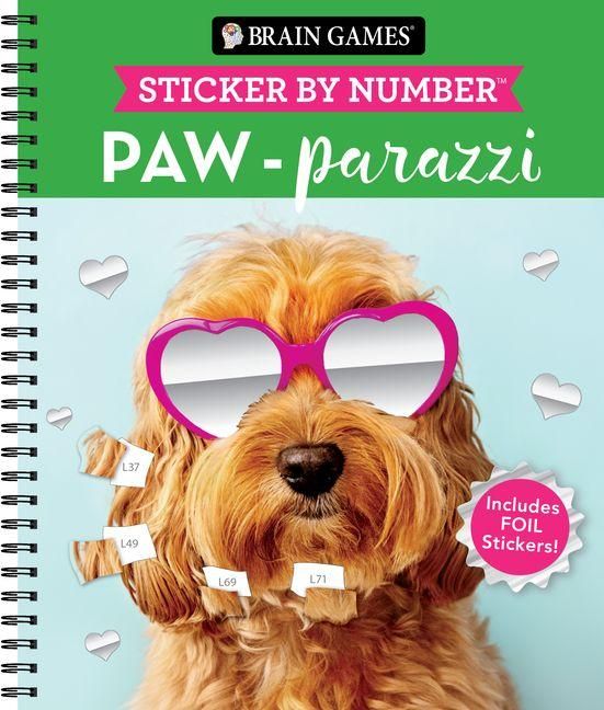Produktbild: Brain Games - Sticker by Number: Paw-Parazzi (24 Images to Sticker)
