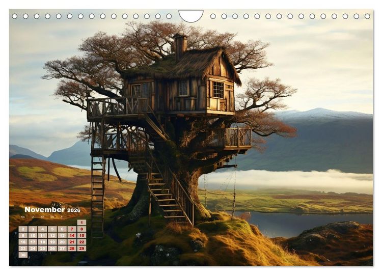 Produktbild: Baumh&auml;user - Traumhafte Luftschl&ouml;sser (Wandkalender 2026 DIN A4 quer), CALVENDO Monatskalender