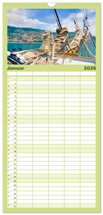Produktbild: Familienplaner 2026 - Madeira, Insel im ewigen Fr&uuml;hling mit 5 Spalten (Wandkalender, 21 x 45 cm) CALVENDO