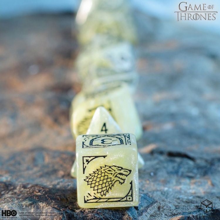 Produktbild: Q-Workshop QWO97676 - Game of Thrones, Stark Dice Set, 8-teilig