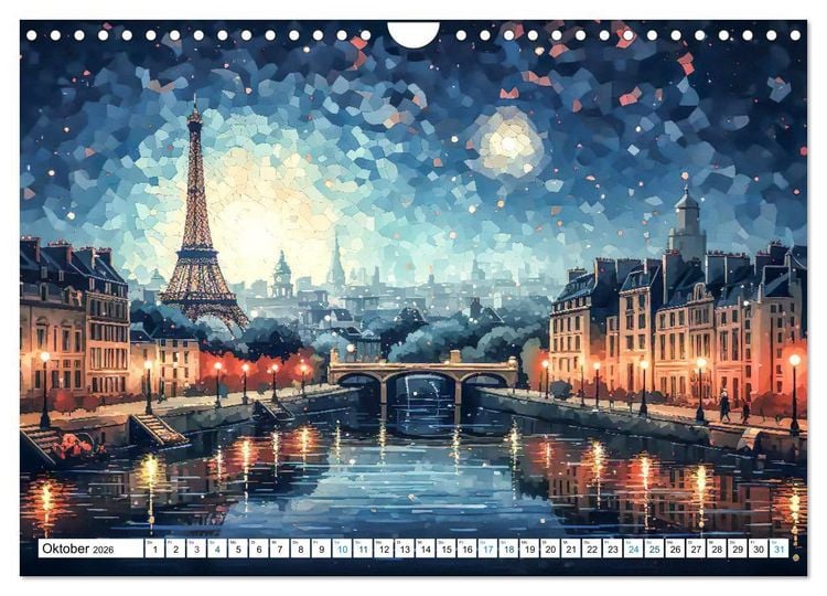 Produktbild: Eiffelturm: Kreativ anders (Wandkalender 2026 DIN A4 quer), CALVENDO Monatskalender