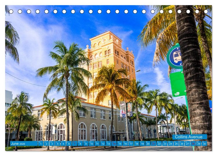 Produktbild: Colorful Miami (Desk Calendar 2026 DIN A5 landscape), CALVENDO 12 Month DeskCalendar