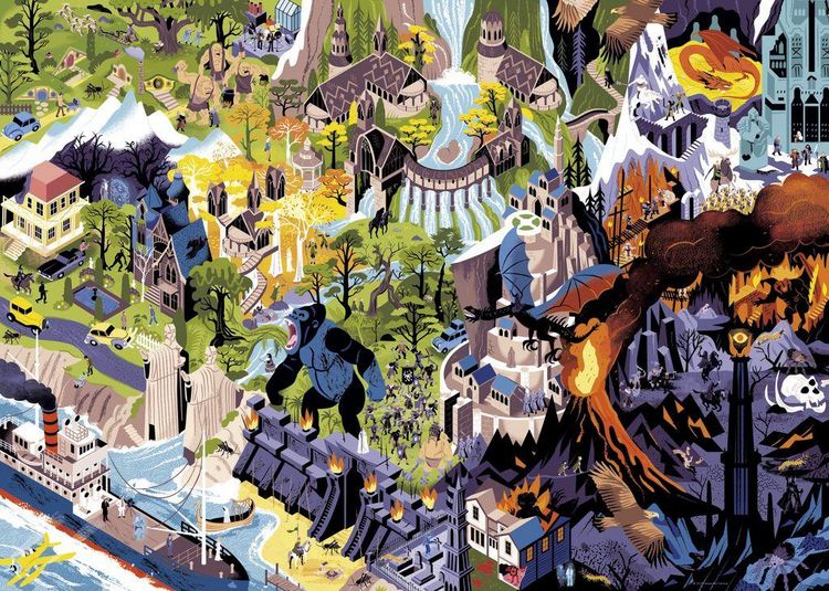 Produktbild: PETER JACKSON FILMS, HEYE Puzzle von Alex Bennett