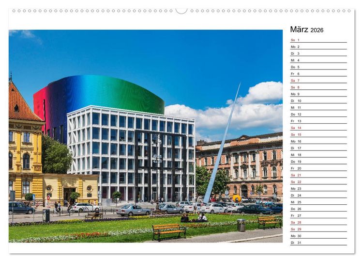 Produktbild: Ein Wochenende in Zagreb (hochwertiger Premium Wandkalender 2026 DIN A2 quer), Kunstdruck in Hochglanz