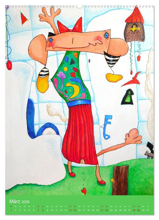 Produktbild: RABUNTEL KIND und KUNST inszeniert von KATHRIN SCHWERTNER (hochwertiger Premium Wandkalender 2026 DIN A2 hoch), Kunstdruck in Hochglanz