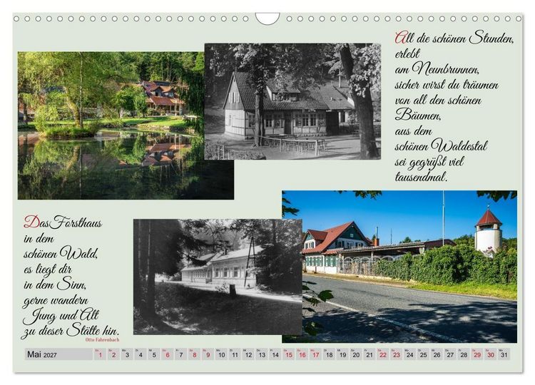 Produktbild: Zeitreise durch Heilbad Heiligenstadt - Die 1960er Jahre und Heute (Wandkalender 2027 DIN A3 quer), CALVENDO Monatskalender