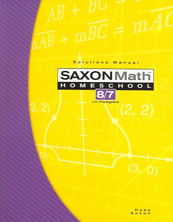 Produktbild: Saxon Math Homeschool 8/7 Solu