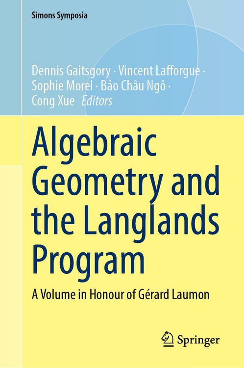 Produktbild: Algebraic Geometry and the Langlands Program