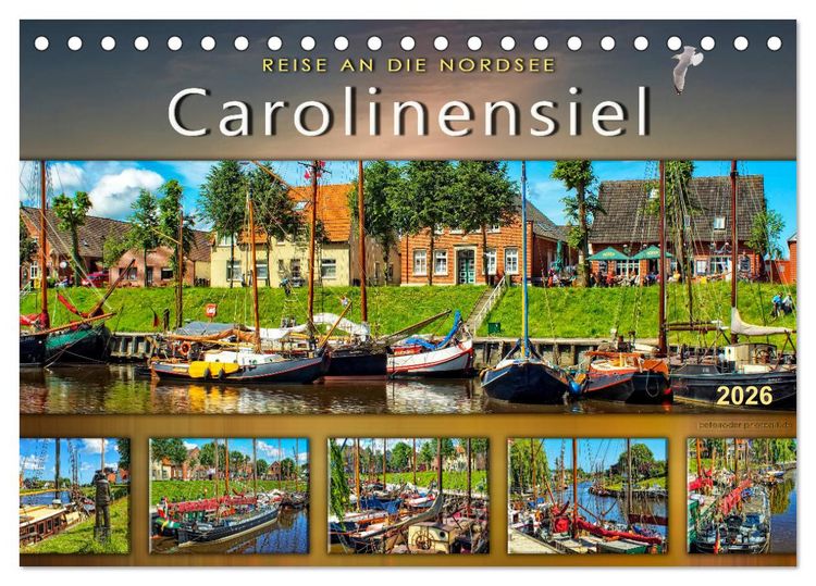 Produktbild: Reise an die Nordsee - Carolinensiel (Tischkalender 2026 DIN A5 quer), CALVENDO Monatskalender