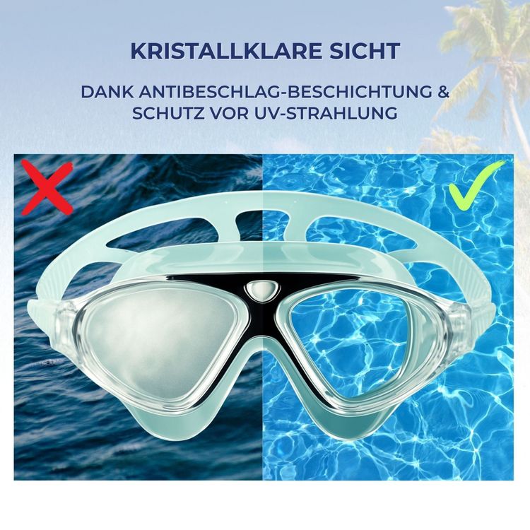 Produktbild: Schwimmbrille JAVA Adult im Carrybag, transp.,black,white