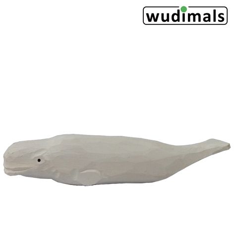 Produktbild: Wudimals A040824 - Belugawal, Beluga Whale, handgeschnitzt aus Holz