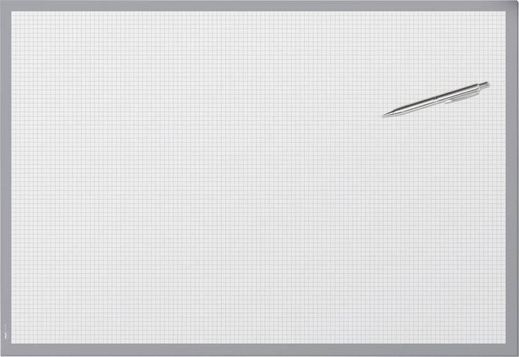 Produktbild: SIGEL Schreibunterlage, weiss kariert 5 mm mit Zierrand grau